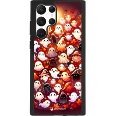 Coque Samsung Galaxy S22 Ultra - Silicone rigide noir Fantômes automne mignons