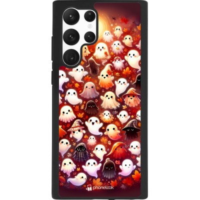 Samsung Galaxy S22 Ultra Case Hülle - Silikon schwarz Gespenster Herbst niedlich
