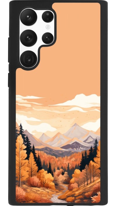 Samsung Galaxy S22 Ultra Case Hülle - Silikon schwarz Autumn 25 Mountains