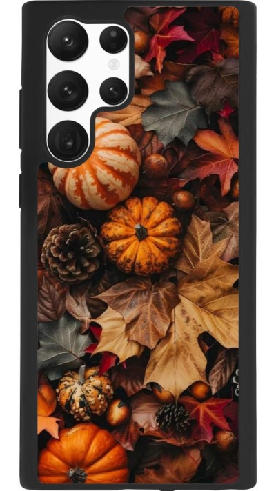 Samsung Galaxy S22 Ultra Case Hülle - Silikon schwarz Autumn 25 Pumpkin