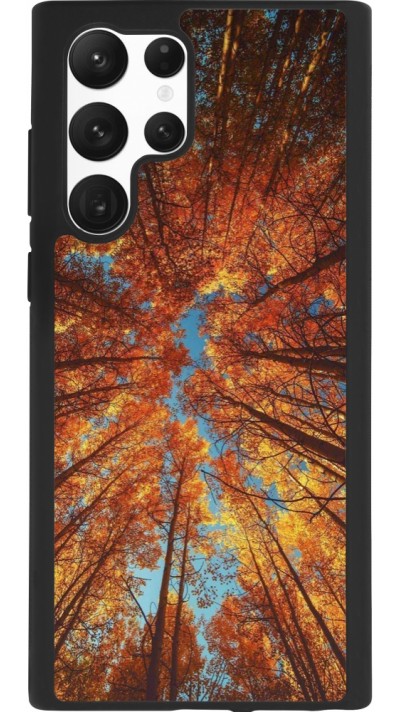 Samsung Galaxy S22 Ultra Case Hülle - Silikon schwarz Autumn 25 Trees