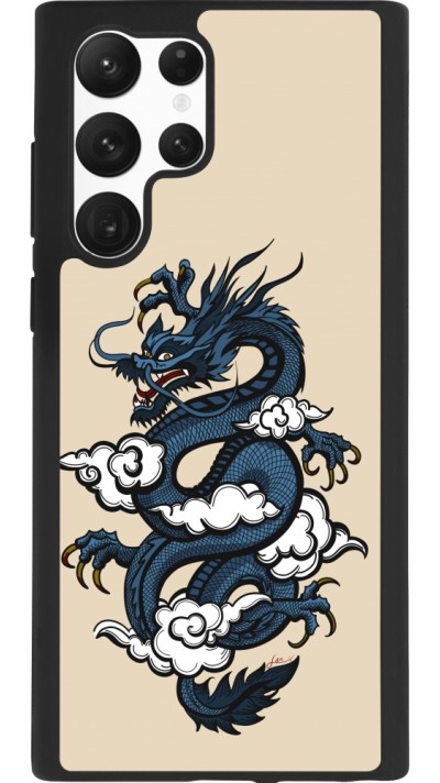 Samsung Galaxy S22 Ultra Case Hülle - Silikon schwarz Blue Dragon Tattoo