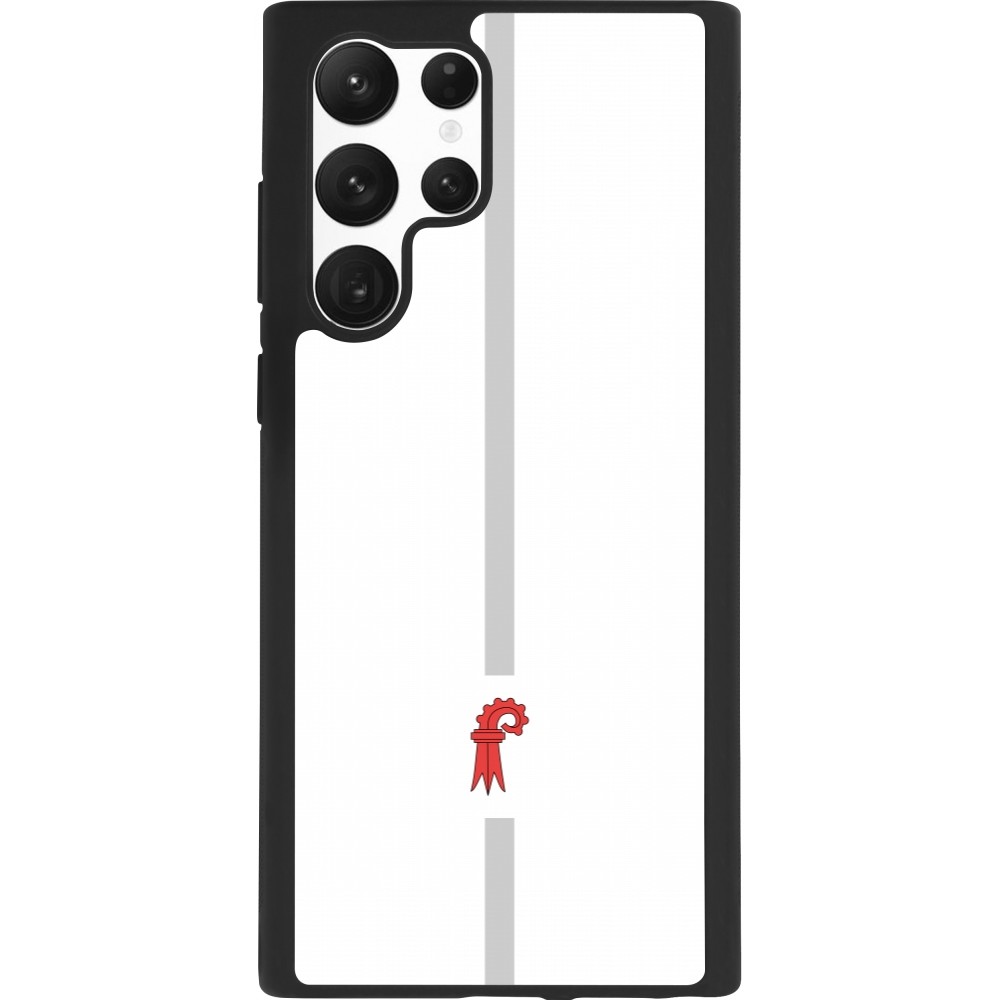 Coque Samsung Galaxy S22 Ultra - Silicone rigide noir Canton BL blanc