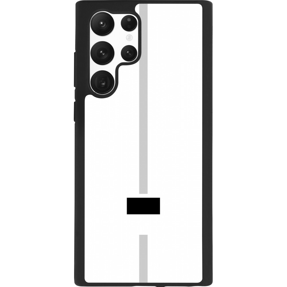 Samsung Galaxy S22 Ultra Case Hülle - Silikon schwarz Kanton FR weiss