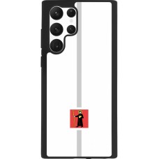 Coque Samsung Galaxy S22 Ultra - Silicone rigide noir Canton GL blanc