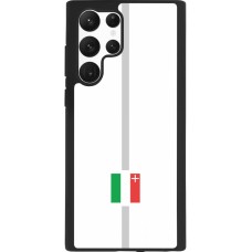 Coque Samsung Galaxy S22 Ultra - Silicone rigide noir Canton NE blanc