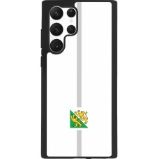 Coque Samsung Galaxy S22 Ultra - Silicone rigide noir Canton TG blanc