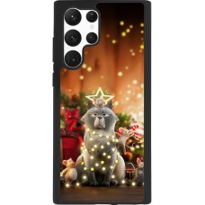 Samsung Galaxy S22 Ultra Case Hülle - Silikon schwarz Christmas 25 Xmas Cat