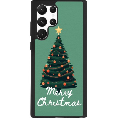 Coque Samsung Galaxy S22 Ultra - Silicone rigide noir Christmas 25 Xmas Tree