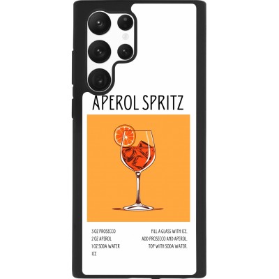 Samsung Galaxy S22 Ultra Case Hülle - Silikon schwarz Cocktail Rezept Aperol Spritz