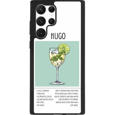 Samsung Galaxy S22 Ultra Case Hülle - Silikon schwarz Cocktail Rezept Hugo