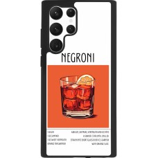 Samsung Galaxy S22 Ultra Case Hülle - Silikon schwarz Cocktail Rezept Negroni