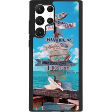 Coque Samsung Galaxy S22 Ultra - Silicone rigide noir Cool Cities Directions