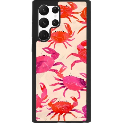 Coque Samsung Galaxy S22 Ultra - Silicone rigide noir Crabs Paint