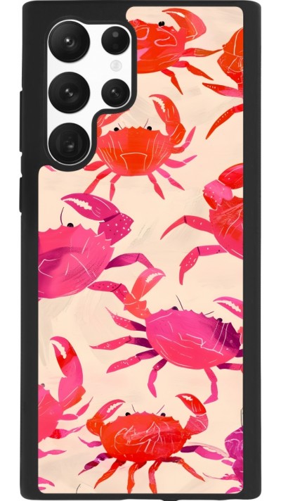 Coque Samsung Galaxy S22 Ultra - Silicone rigide noir Crabs Paint