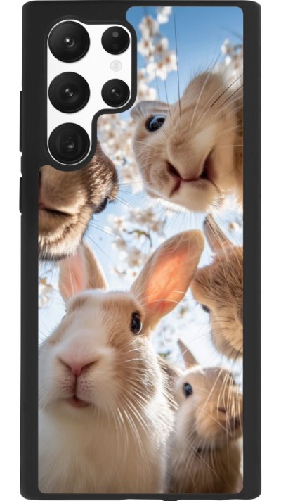 Coque Samsung Galaxy S22 Ultra - Silicone rigide noir Easter 2026 Rabbits