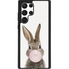 Samsung Galaxy S22 Ultra Case Hülle - Silikon schwarz Easter 2023 bubble gum bunny