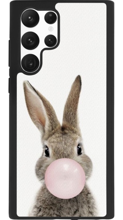 Coque Samsung Galaxy S22 Ultra - Silicone rigide noir Easter 2023 bubble gum bunny