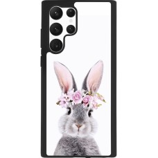 Samsung Galaxy S22 Ultra Case Hülle - Silikon schwarz Easter 2023 flower bunny