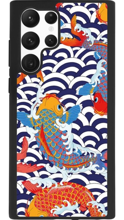 Coque Samsung Galaxy S22 Ultra - Silicone rigide noir Easter 2023 japanese fish