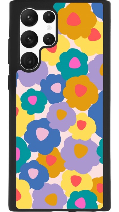 Coque Samsung Galaxy S22 Ultra - Silicone rigide noir Easter 2024 flower power