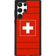 Coque Samsung Galaxy S22 Ultra - Silicone rigide noir Euro 2020 Switzerland