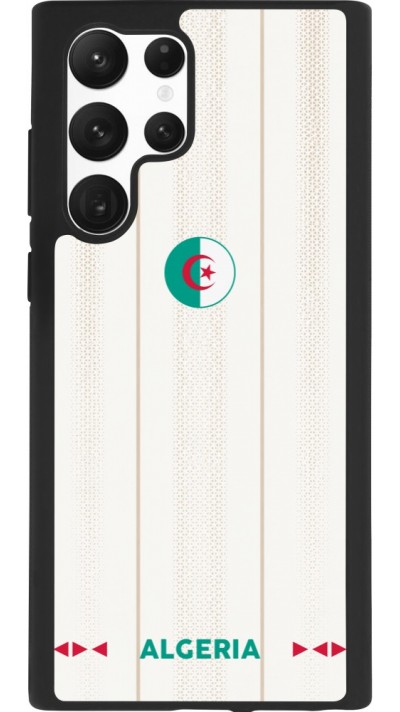 Coque Samsung Galaxy S22 Ultra - Silicone rigide noir Maillot de football Algérie 2026 personnalisable