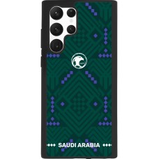 Coque Samsung Galaxy S22 Ultra - Silicone rigide noir Maillot de football Arabie saoudite 2026 personnalisable