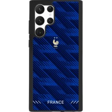 Coque Samsung Galaxy S22 Ultra - Silicone rigide noir Maillot de football France 2026 personnalisable