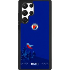 Coque Samsung Galaxy S22 Ultra - Silicone rigide noir Maillot de football Haiti 2026 personnalisable