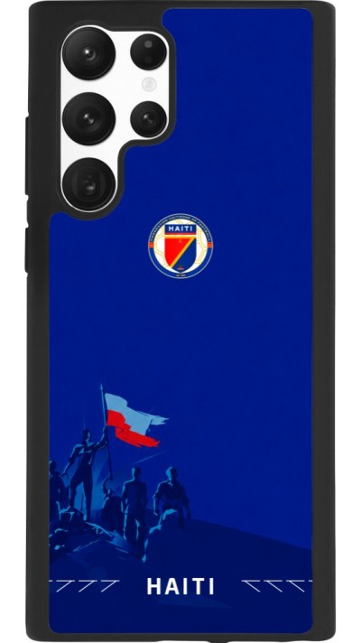 Coque Samsung Galaxy S22 Ultra - Silicone rigide noir Maillot de football Haiti 2026 personnalisable