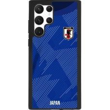 Coque Samsung Galaxy S22 Ultra - Silicone rigide noir Maillot de football Japon 2022 personnalisable