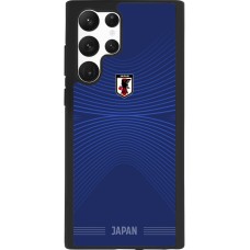 Coque Samsung Galaxy S22 Ultra - Silicone rigide noir Maillot de football Japon 2026 personnalisable