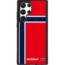 Samsung Galaxy S22 Ultra Case Hülle - Silikon schwarz Norwegen 2026 personalisierbares Fussballtrikot