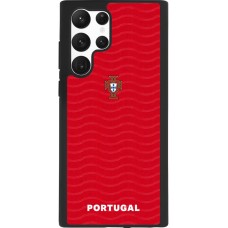 Coque Samsung Galaxy S22 Ultra - Silicone rigide noir Maillot de football Portugal 2026 personnalisable