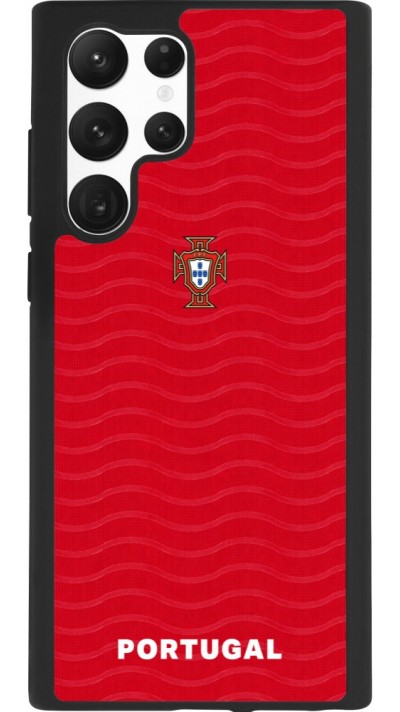 Coque Samsung Galaxy S22 Ultra - Silicone rigide noir Maillot de football Portugal 2026 personnalisable
