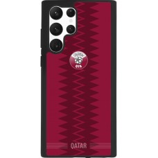 Samsung Galaxy S22 Ultra Case Hülle - Silikon schwarz Qatar 2026 personalisierbares Fussballtrikot