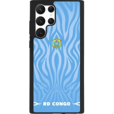 Coque Samsung Galaxy S22 Ultra - Silicone rigide noir Maillot de football RD Congo 2026 personnalisable