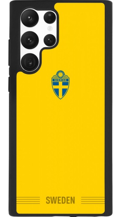 Coque Samsung Galaxy S22 Ultra - Silicone rigide noir Maillot de football Suède 2026 personnalisable