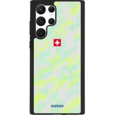 Coque Samsung Galaxy S22 Ultra - Silicone rigide noir Maillot de football Suisse Away 2026 personnalisable