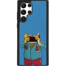 Coque Samsung Galaxy S22 Ultra - Silicone rigide noir Frog with camera DTMF