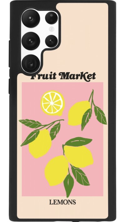 Coque Samsung Galaxy S22 Ultra - Silicone rigide noir Fruit market lemons 2026