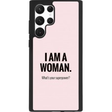 Coque Samsung Galaxy S22 Ultra - Silicone rigide noir I am a woman