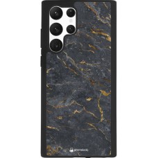 Hülle Samsung Galaxy S22 Ultra - Silikon schwarz Grey Gold Marble