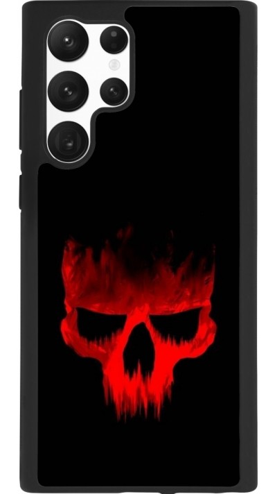 Coque Samsung Galaxy S22 Ultra - Silicone rigide noir Halloween 2023 scary skull