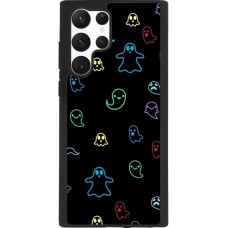 Coque Samsung Galaxy S22 Ultra - Silicone rigide noir Halloween 2024 colorful ghosts