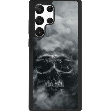 Coque Samsung Galaxy S22 Ultra - Silicone rigide noir Halloween 2024 smoky skull