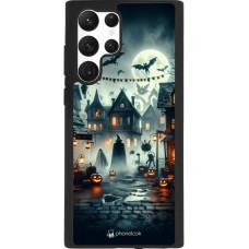 Coque Samsung Galaxy S22 Ultra - Silicone rigide noir Halloween Spookville