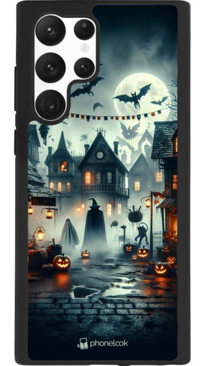 Coque Samsung Galaxy S22 Ultra - Silicone rigide noir Halloween Spookville