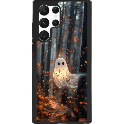 Coque Samsung Galaxy S22 Ultra - Silicone rigide noir Halloween 2025 Ghost in the forest